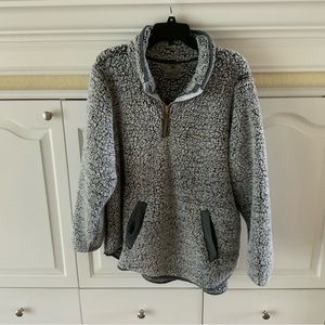 Adrienne VittaDini sport gray fleece jacket size 3X